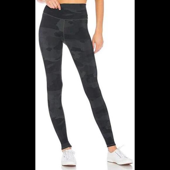 Alo leggings womens XS black gray camo high rise vapor running workout athletic - Picture 1 of 7